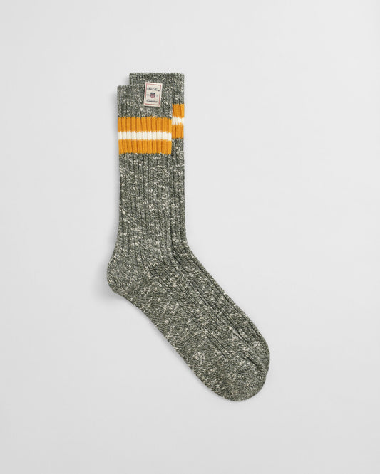 Chaussettes chinées rayées