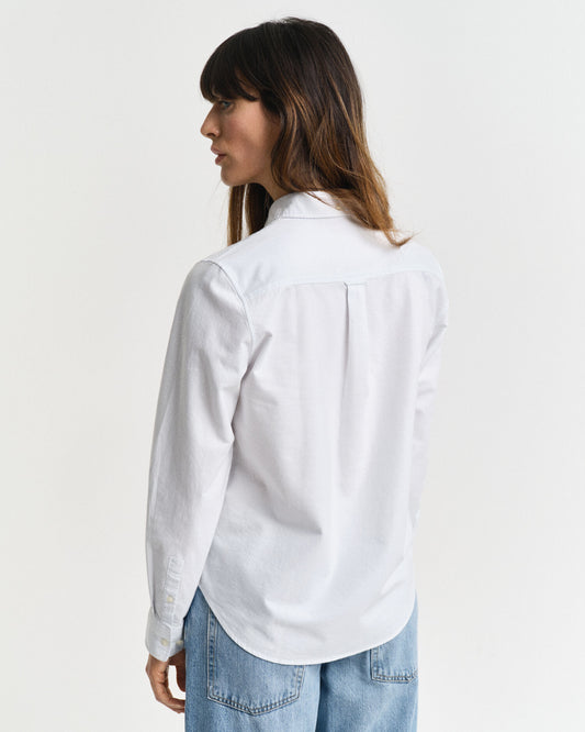 Regular Fit Klassisches Gestreiftes Oxfordhemd