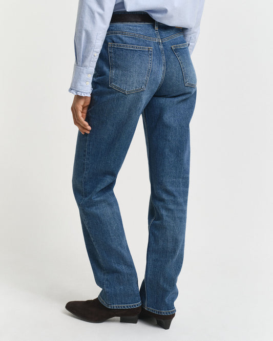 Stretchjeans mit geradem Bein
