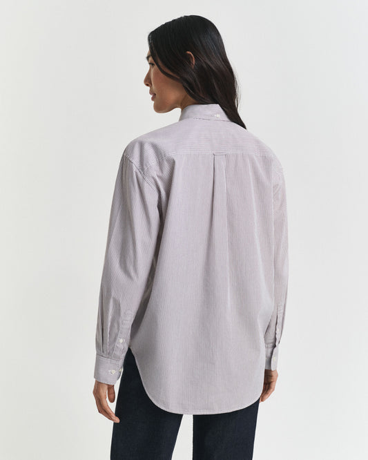 Relaxed Fit Hemd aus klassischem Popeline mit Grafikmuster