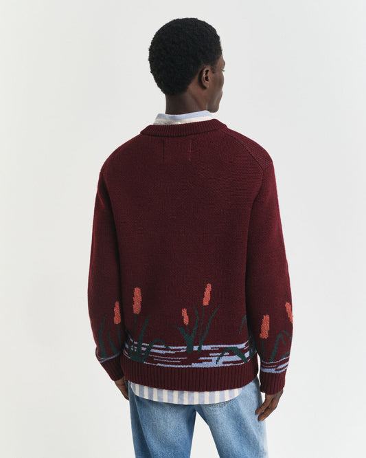 Crewneck-Sweatshirt mit Vogelmotiv
