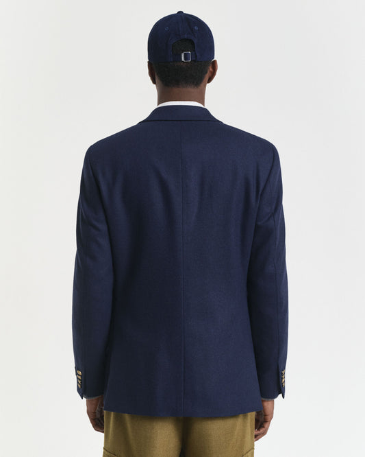 Schmal geschnittener Club-Blazer aus Wollflanell
