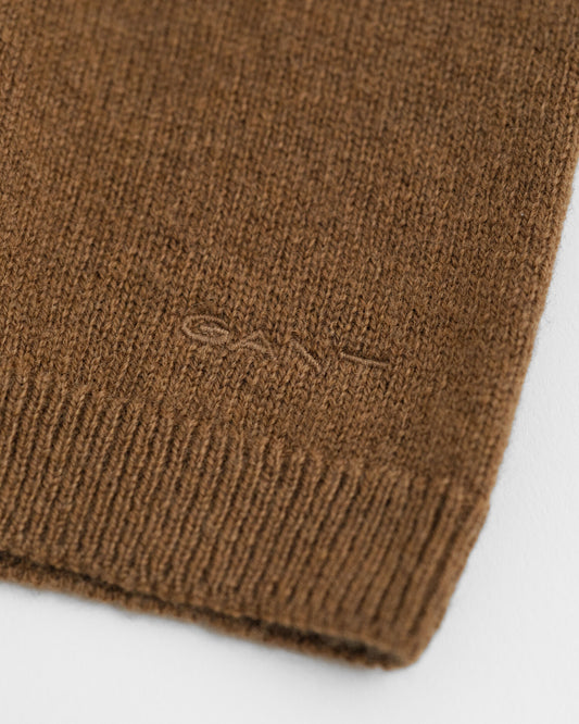 Feinstes Lambswool Kurzarm Pullover mit Rundhalsausschnitt