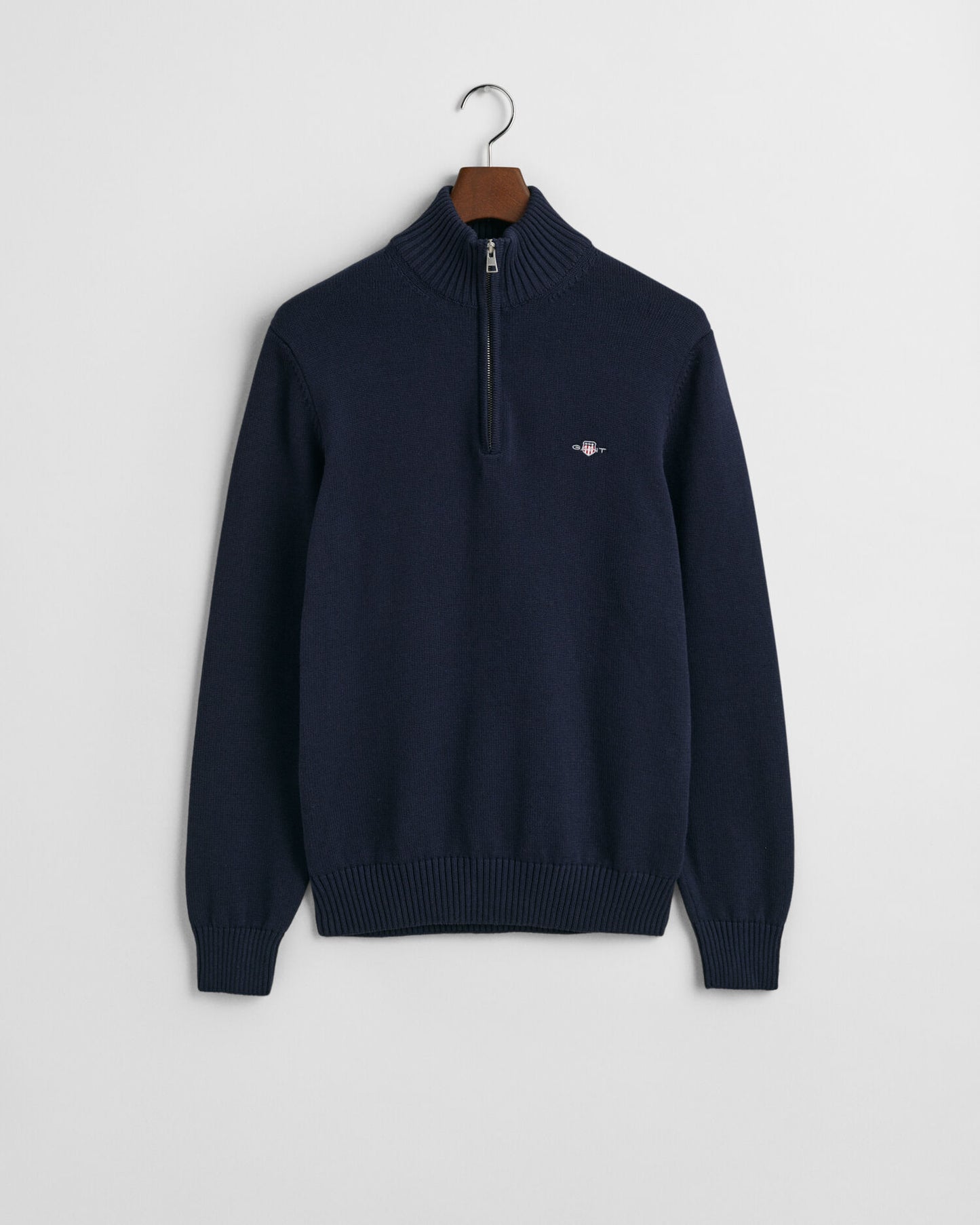 Pull décontracté en coton demi-zippé