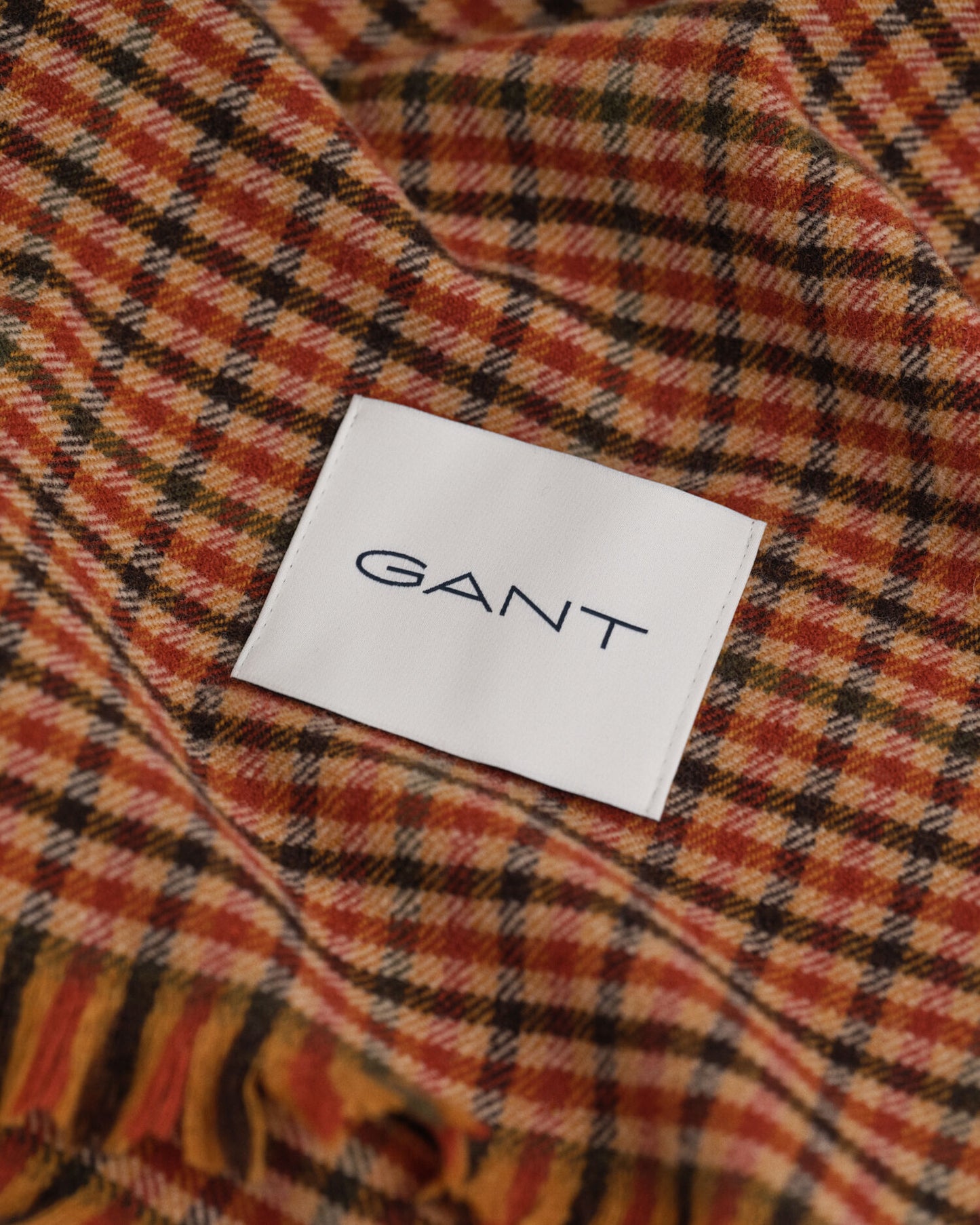 Breiter Schal aus Woll-Gingham