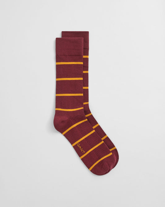 Gerippte Socken mit Streifen