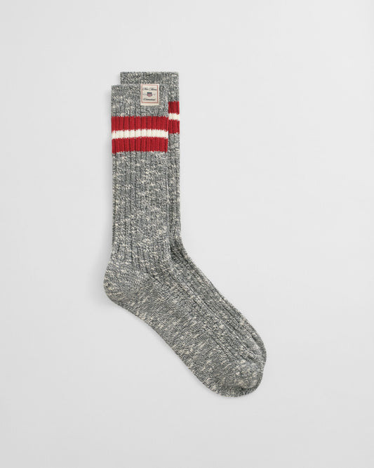 Chaussettes chinées rayées