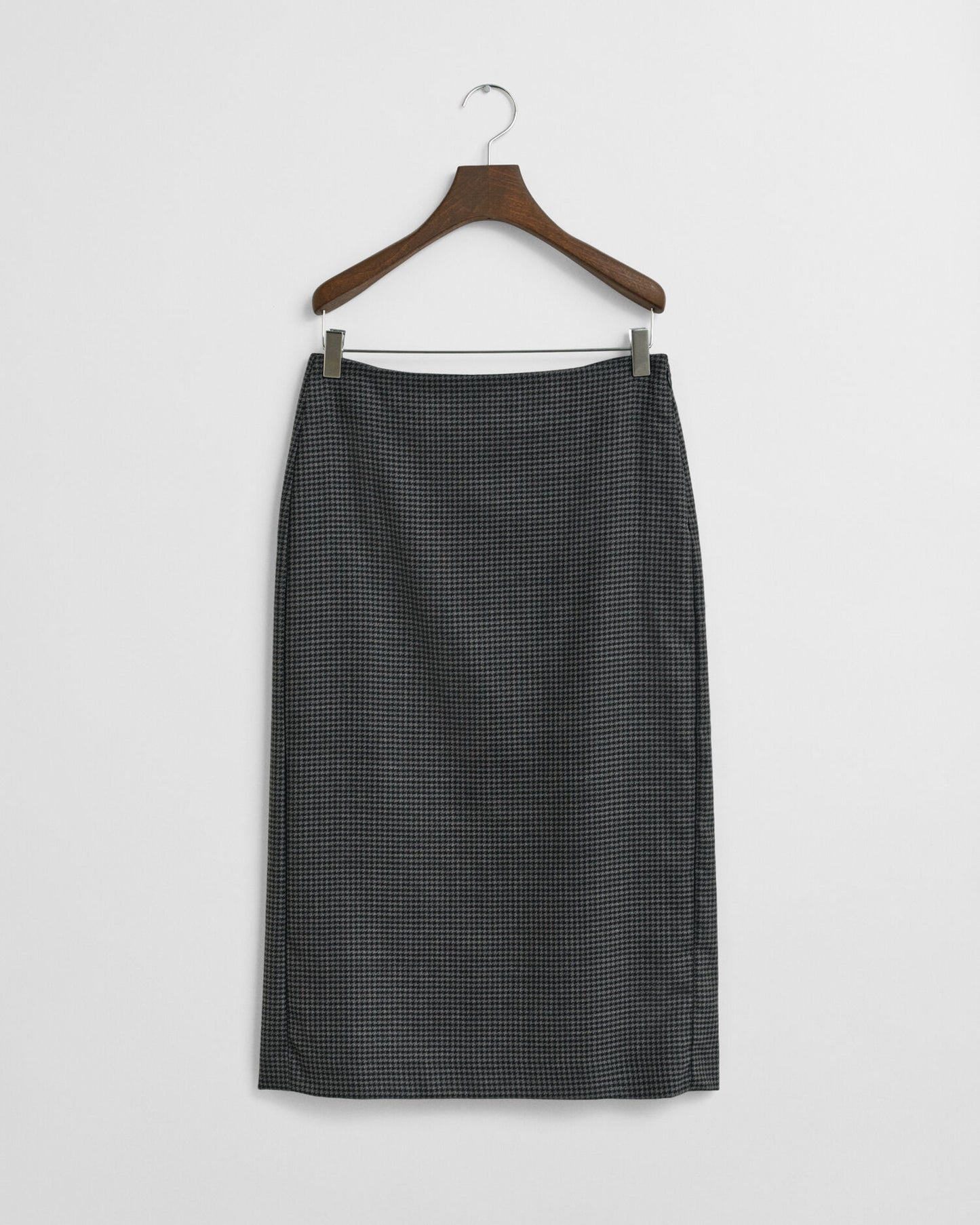Jupe crayon midi en laine carreaux