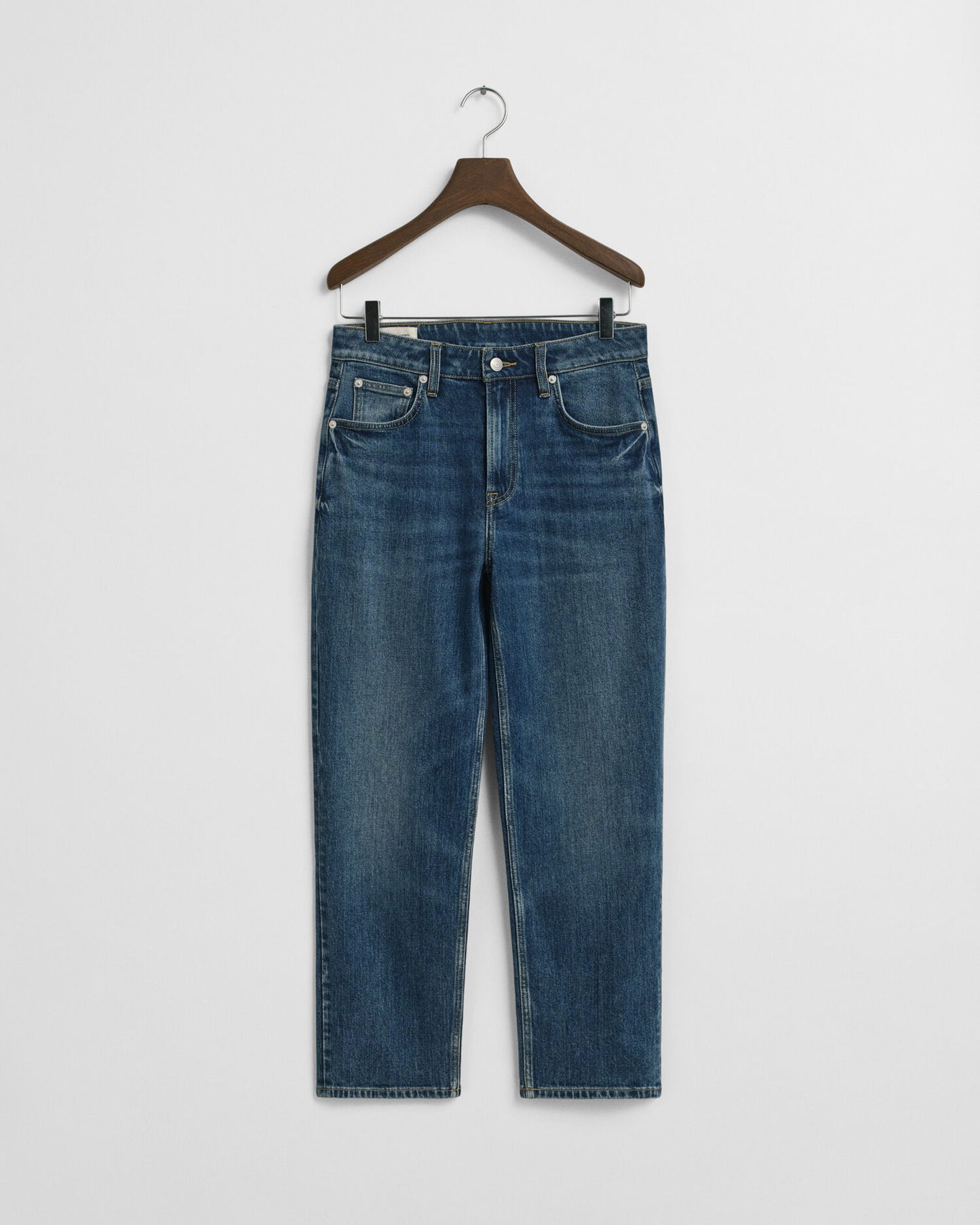 Cropped Straight Leg Stretchjeans