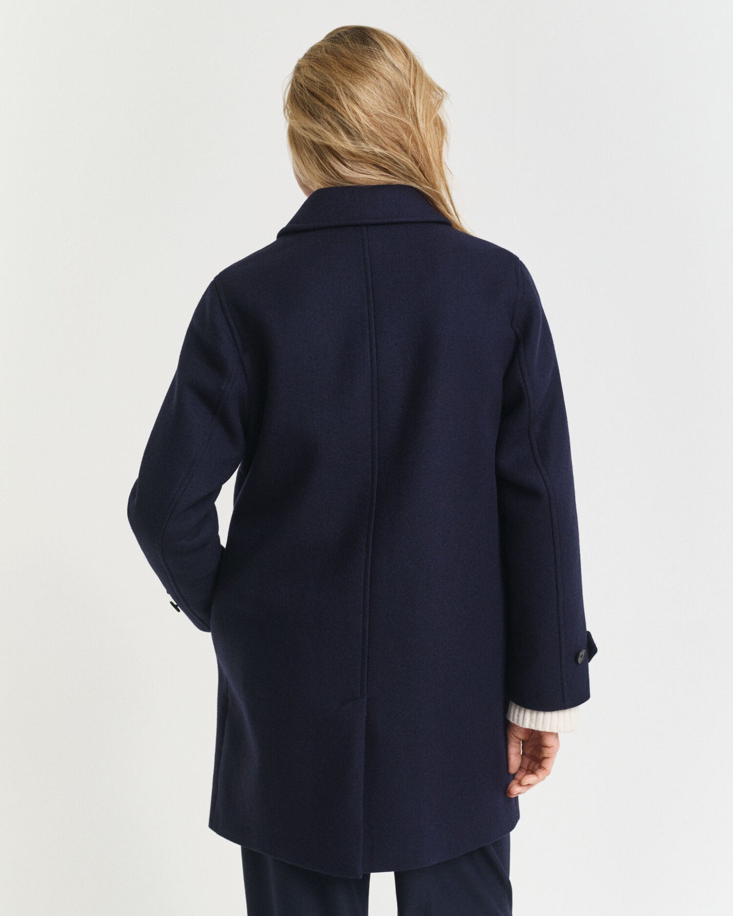 Manteau de voiture en mélange de laine