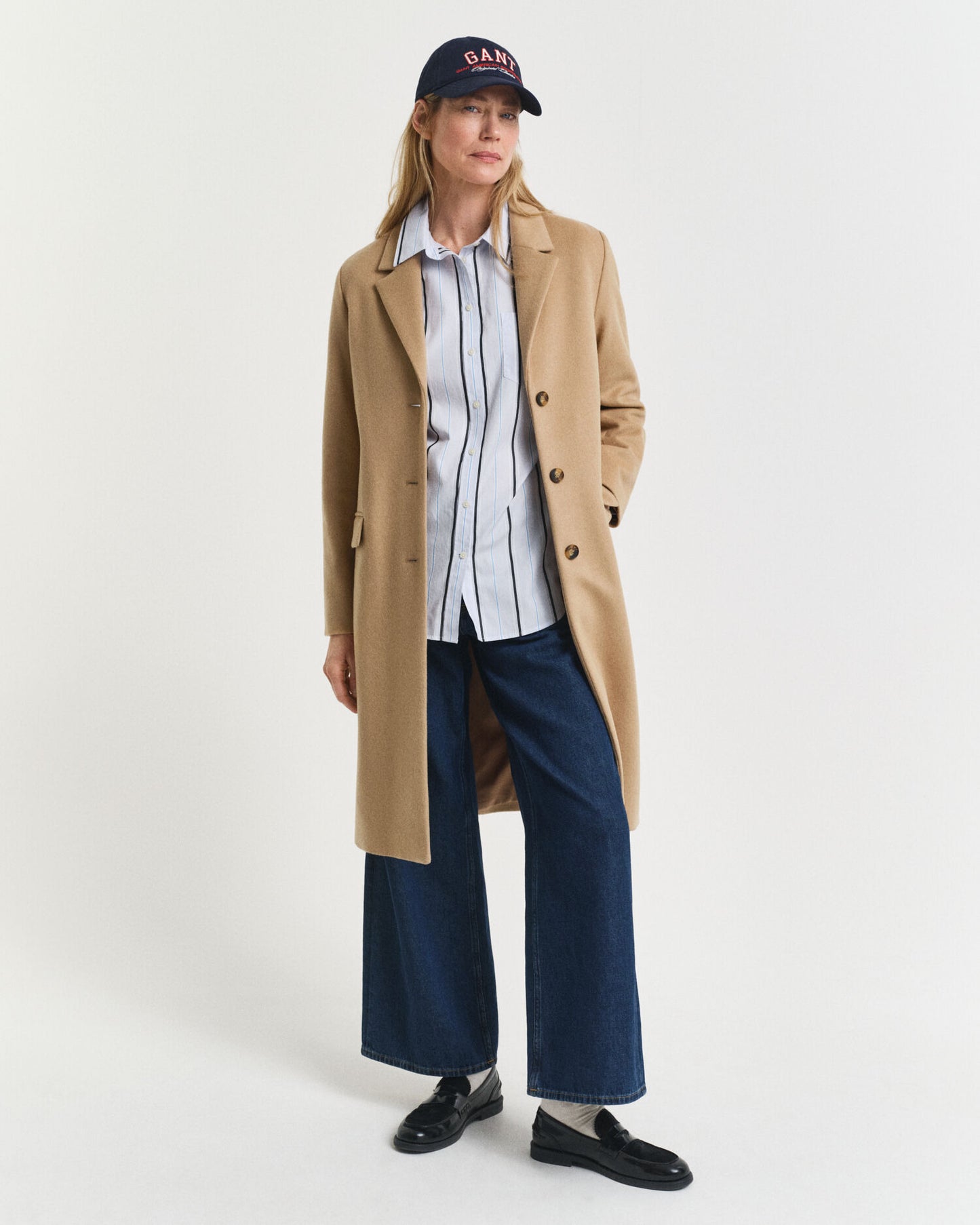 Manteau classique en mélange de laine