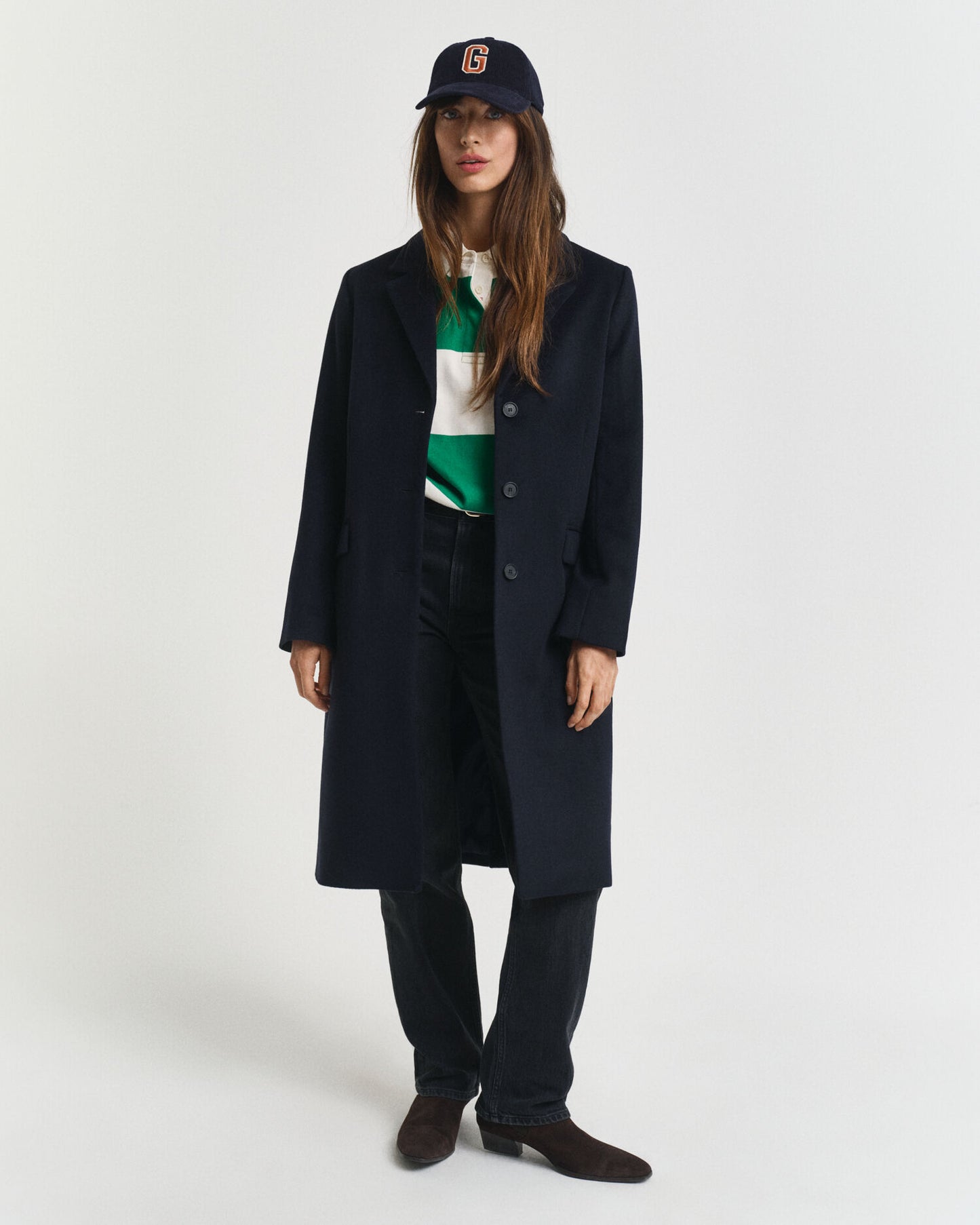 Manteau classique en mélange de laine