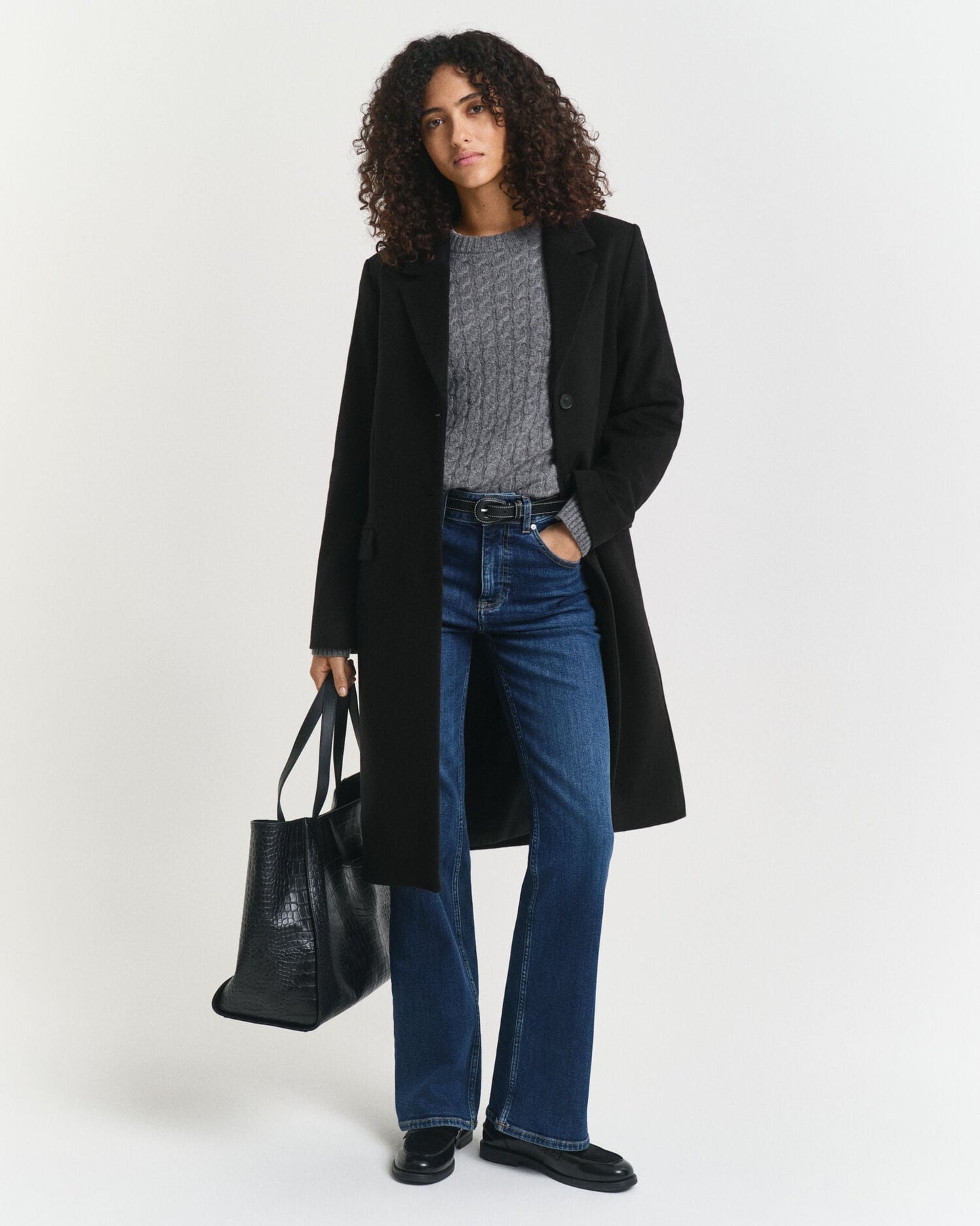 Manteau classique en mélange de laine