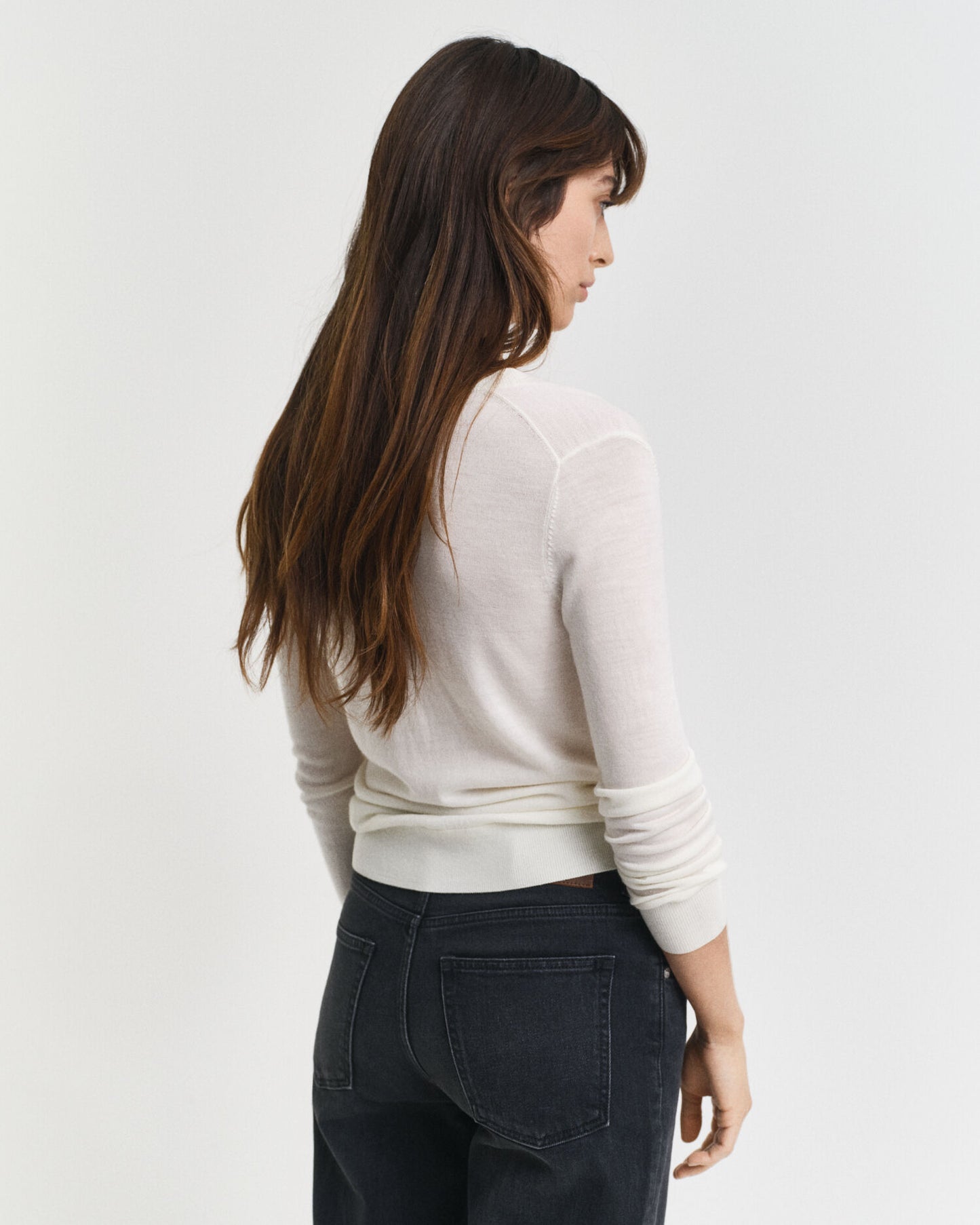 Pull col V en laine mérinos extra fine