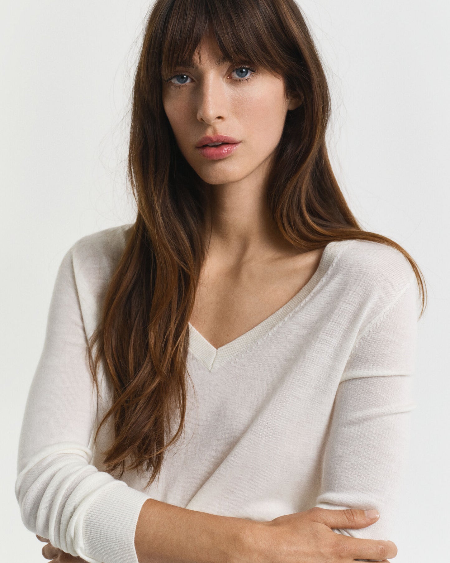 Pull col V en laine mérinos extra fine