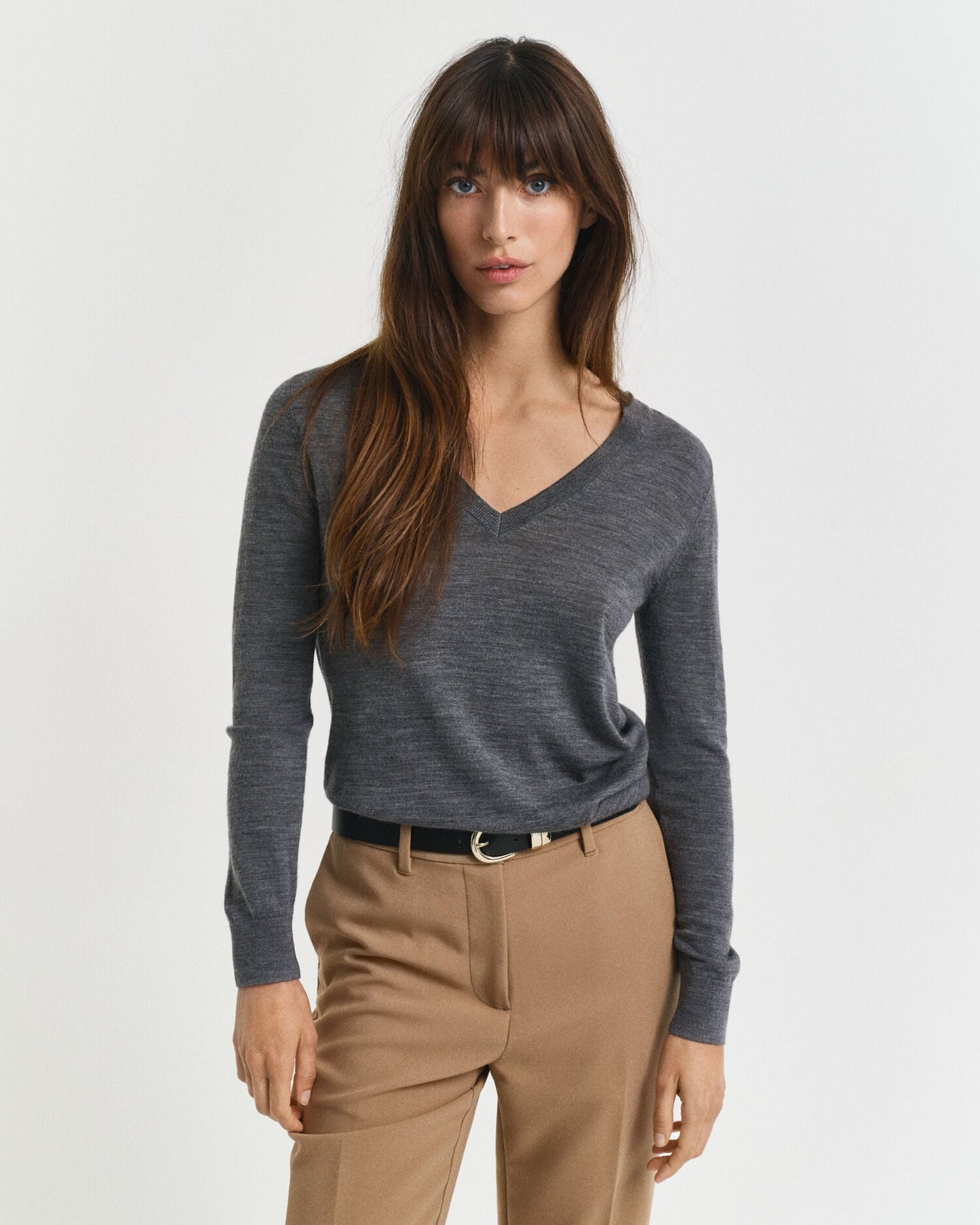 Pull col V en laine mérinos extra fine