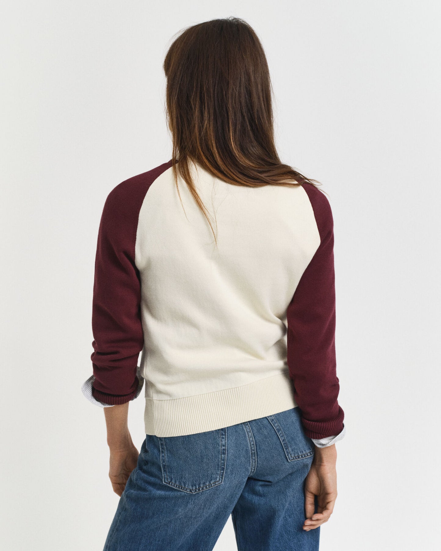 Color Block Crew-Neck-Pullover