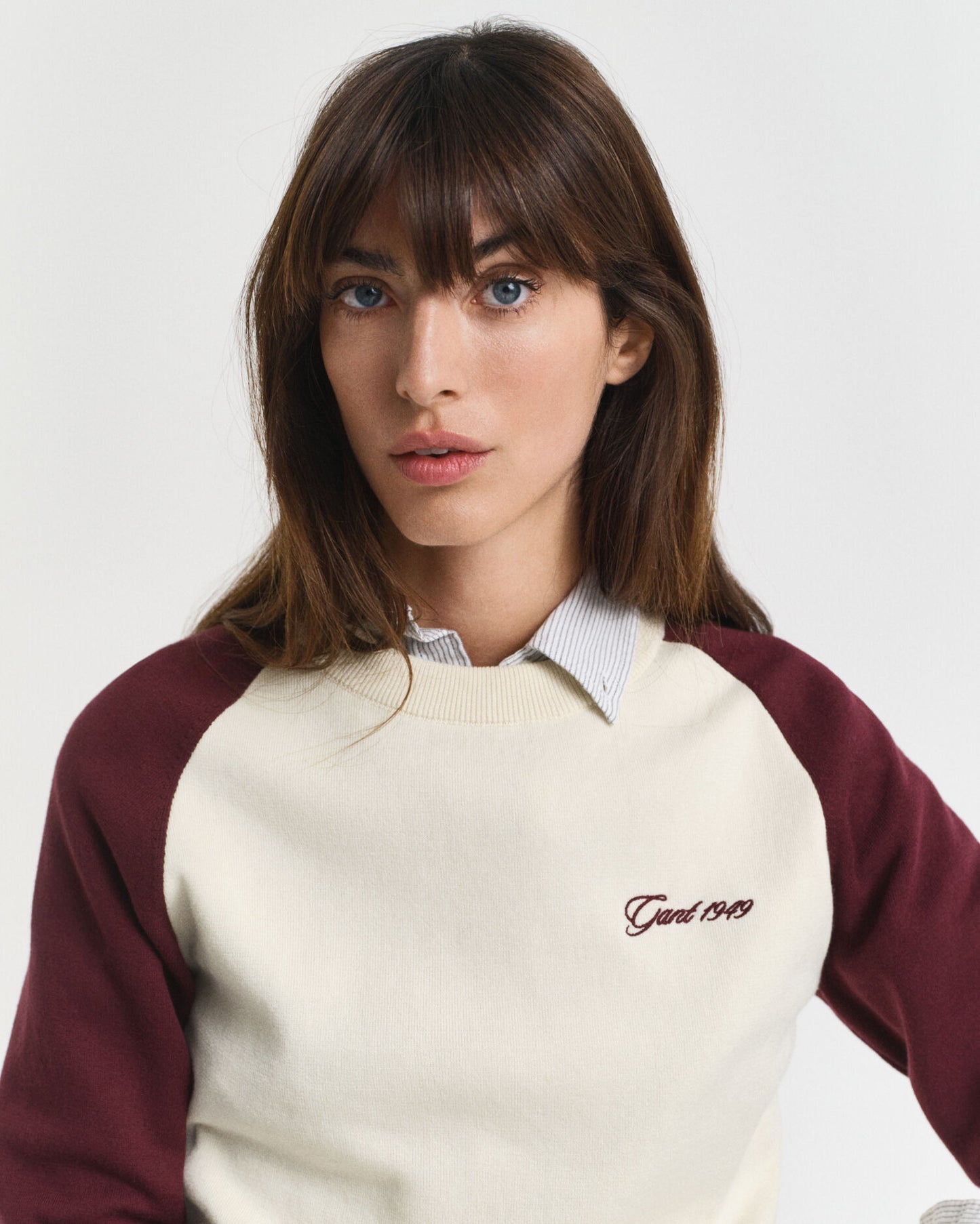 Color Block Crew-Neck-Pullover