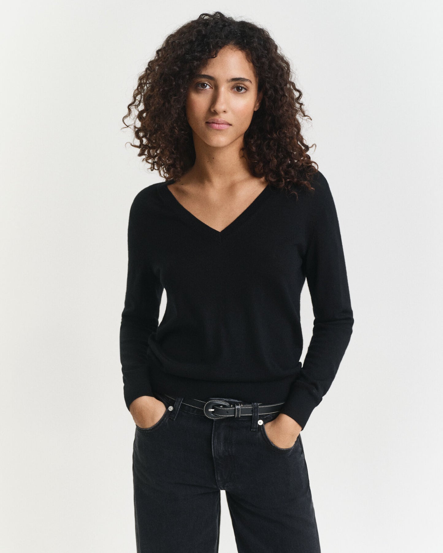 Pull col V en laine mérinos extra fine