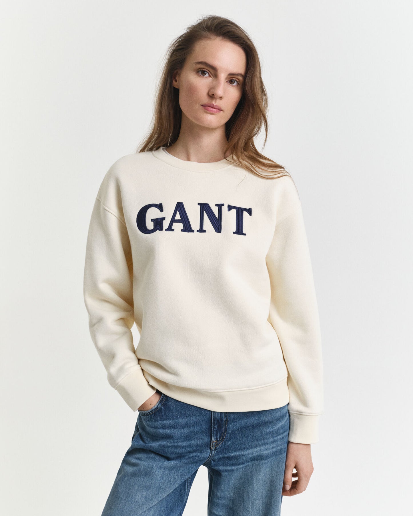 Sweat-shirt à col rond imprimé