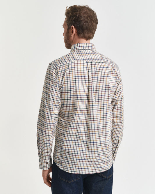 Regular Fit Hemd aus Twill mit Tattersall-Karo