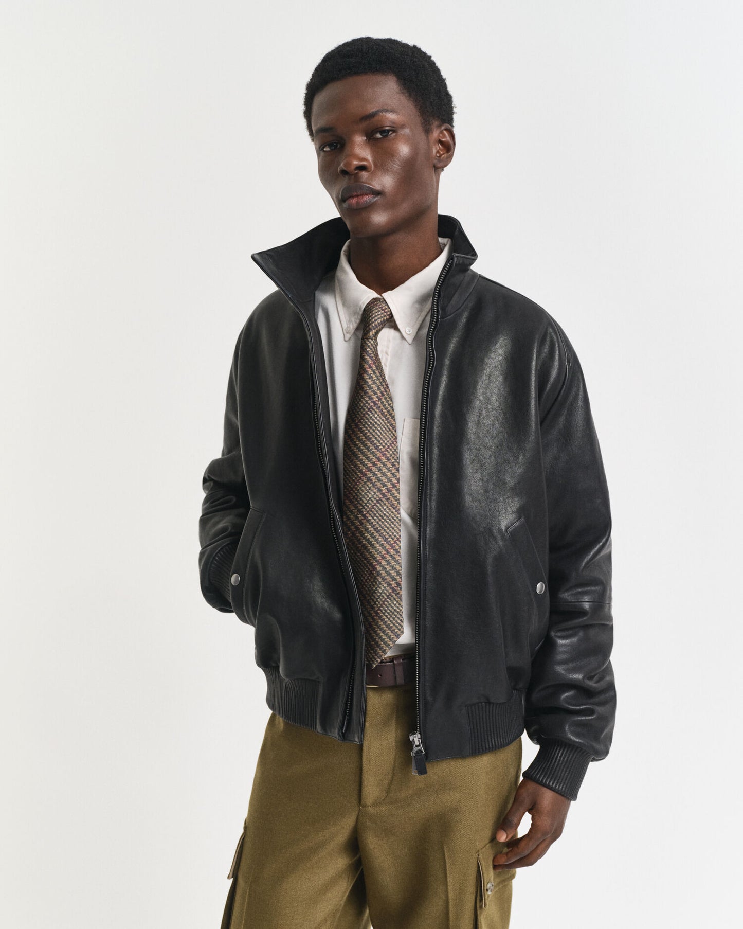 Blouson Harrington en cuir