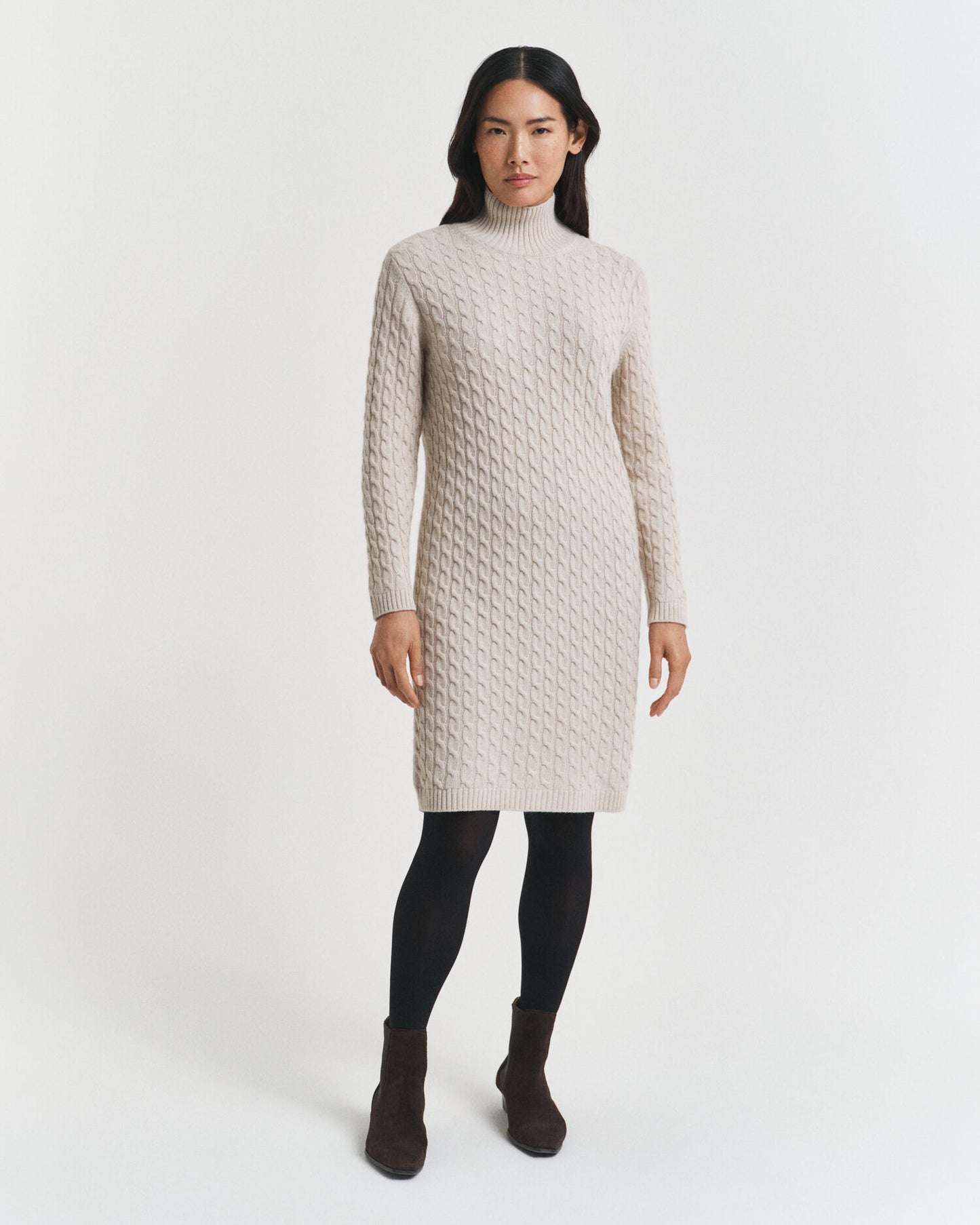 Robe en maille torsadée