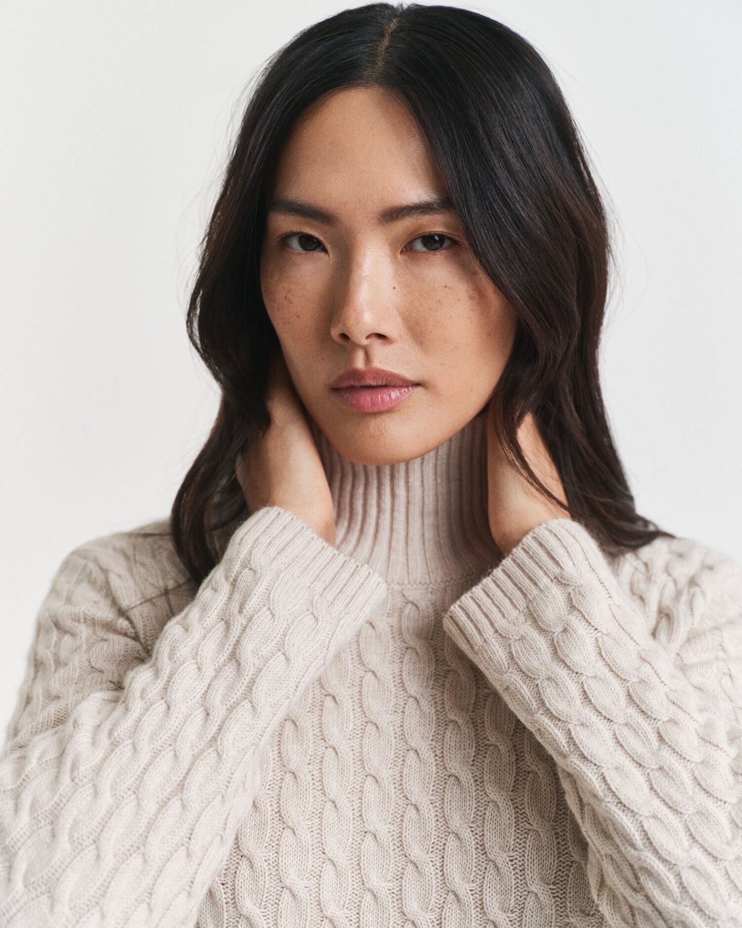 Robe en maille torsadée