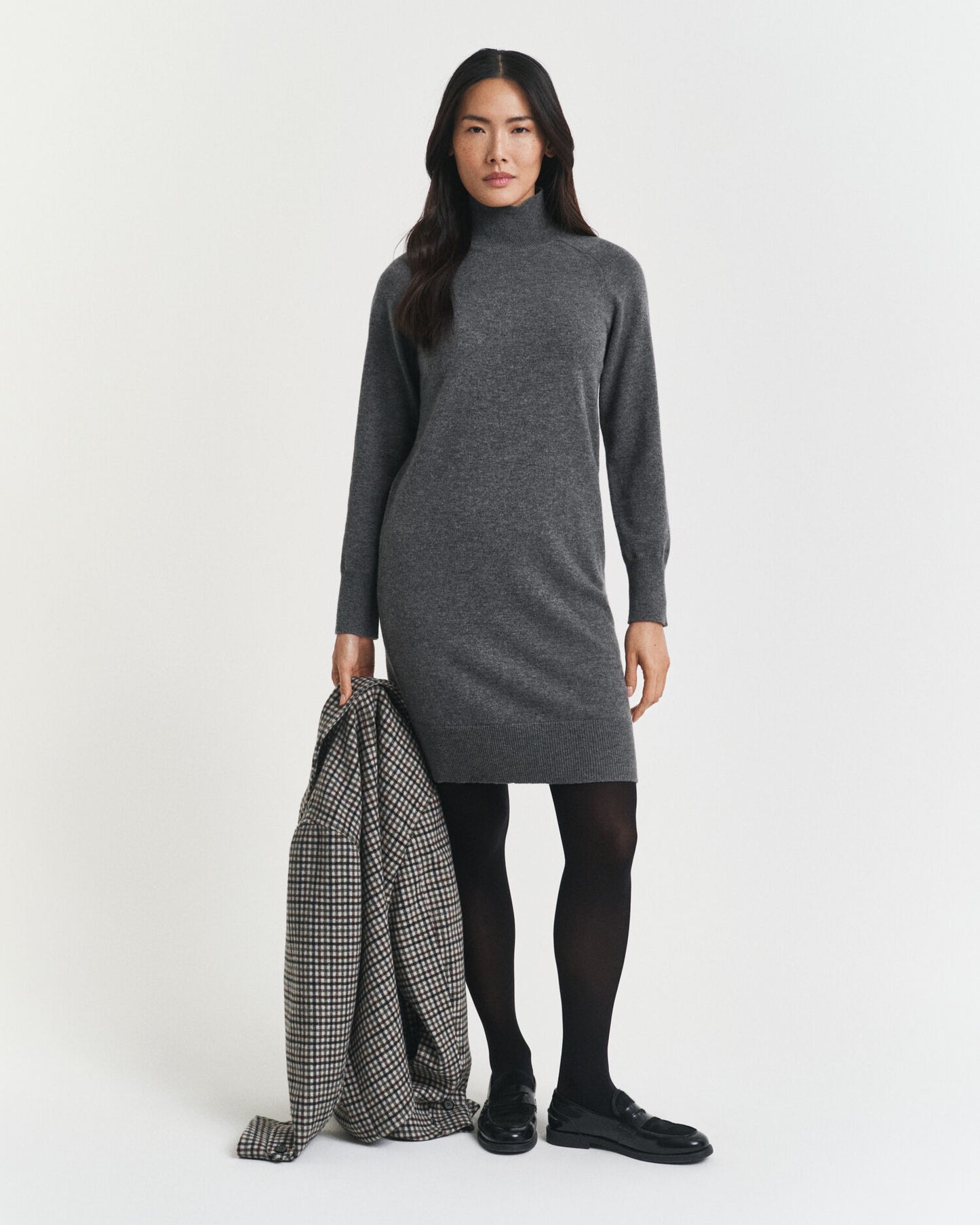 Kleid aus gestrickter, extrafeiner Lammwolle