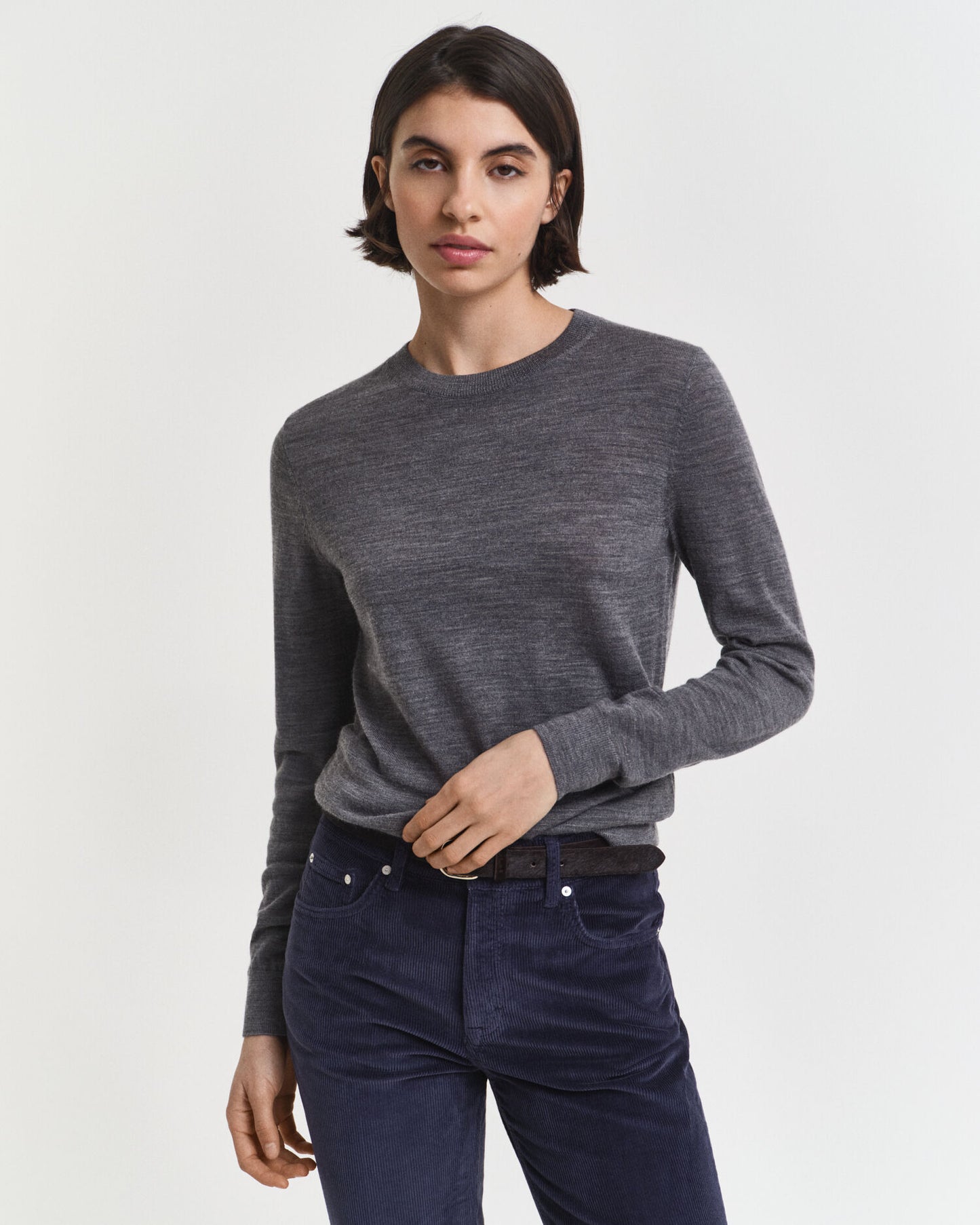 Pull ras du cou en laine mérinos extra fine