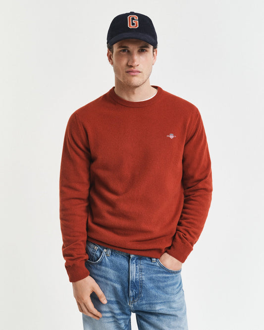 Feiner Lammwollpullover mit Rundhalsausschnitt