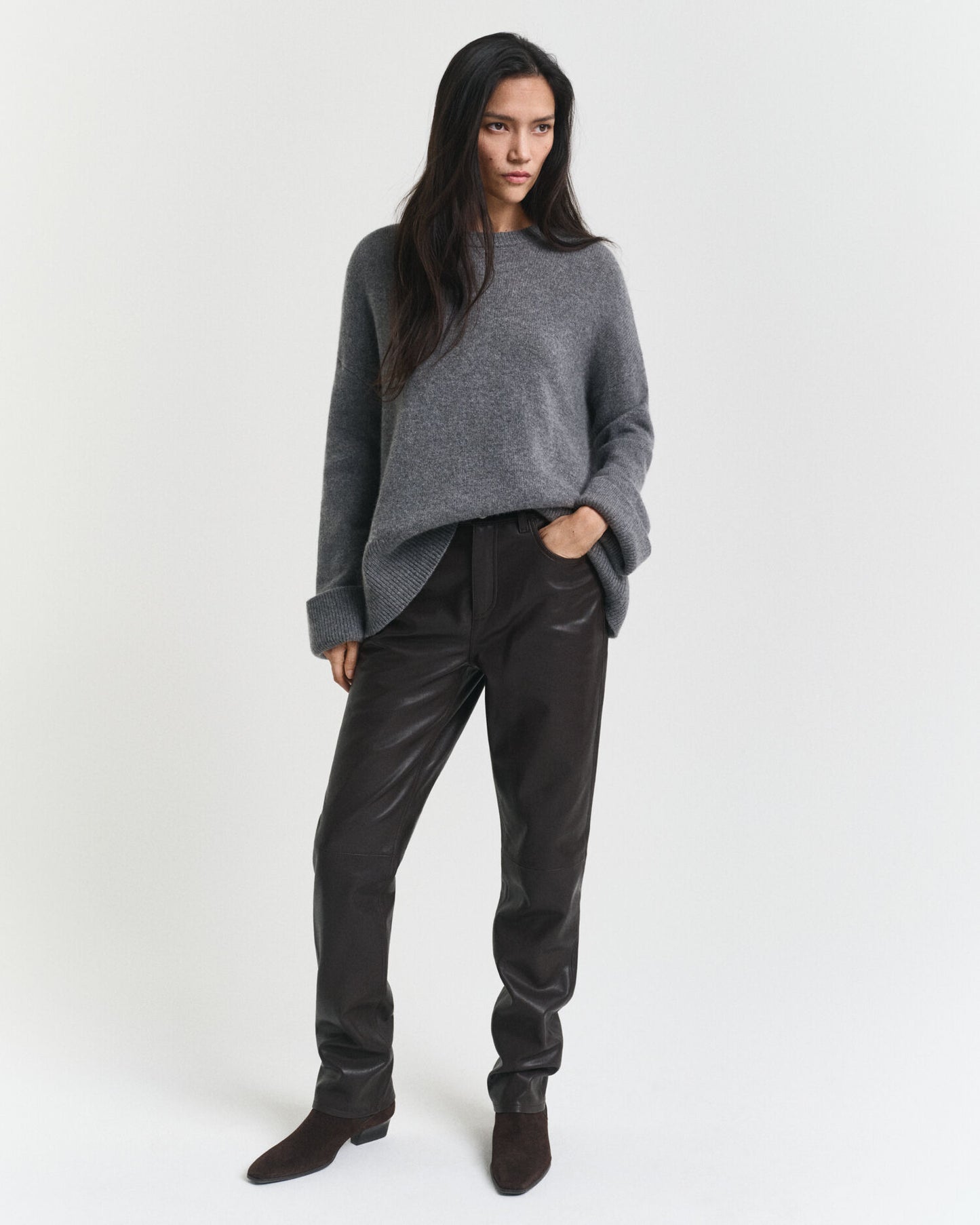 Pantalon en cuir 5 poches