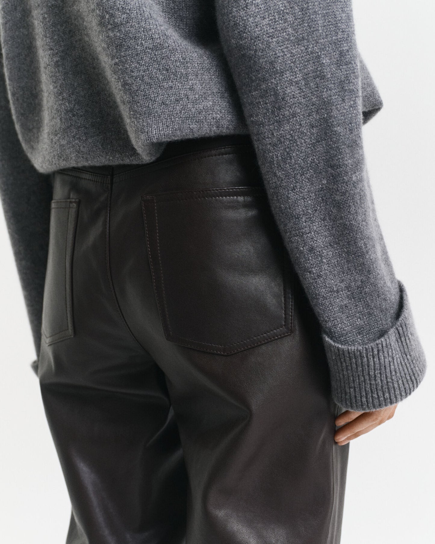 Pantalon en cuir 5 poches