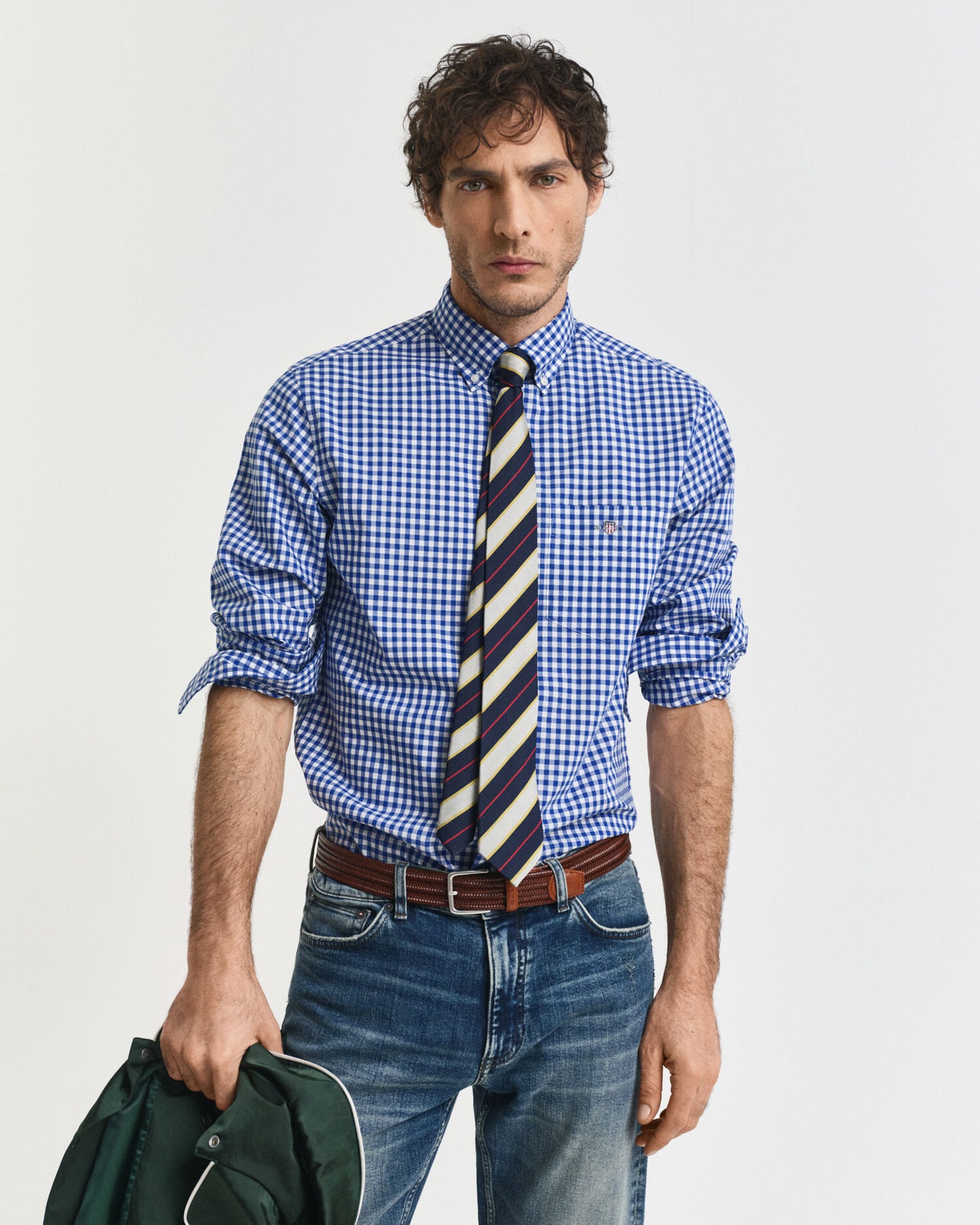 Regular Fit Klassisches Gingham-Popeline-Hemd